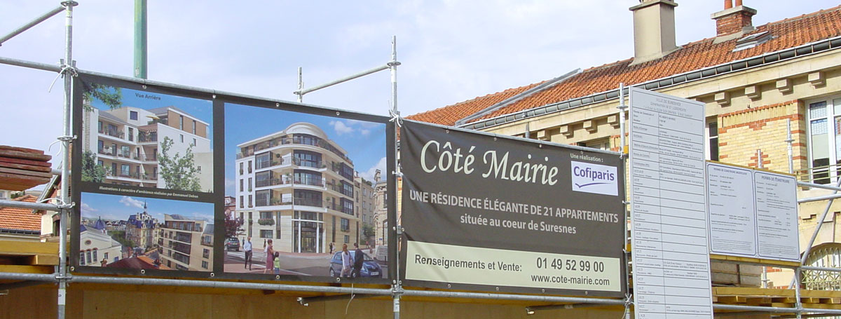 bâche publicitaire extérieur